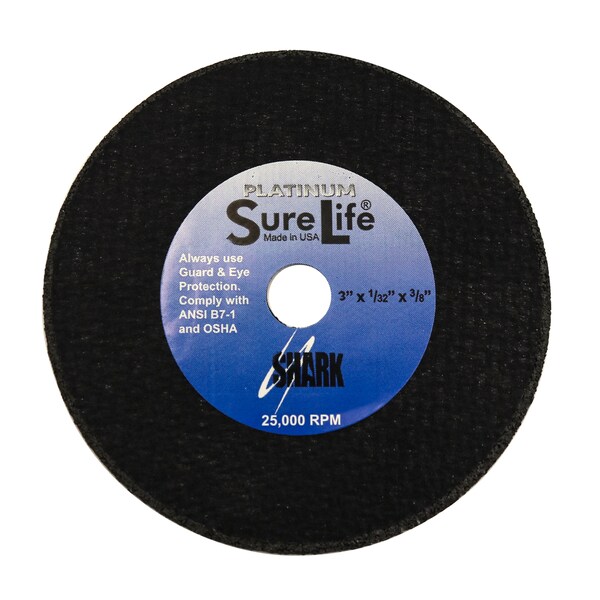 Shark Industries 3" x 1/32" x 3/8" Zirconia Sure-Life Cut-off Wheels 60 Grit - 10 Pk 26SL-10 - main
